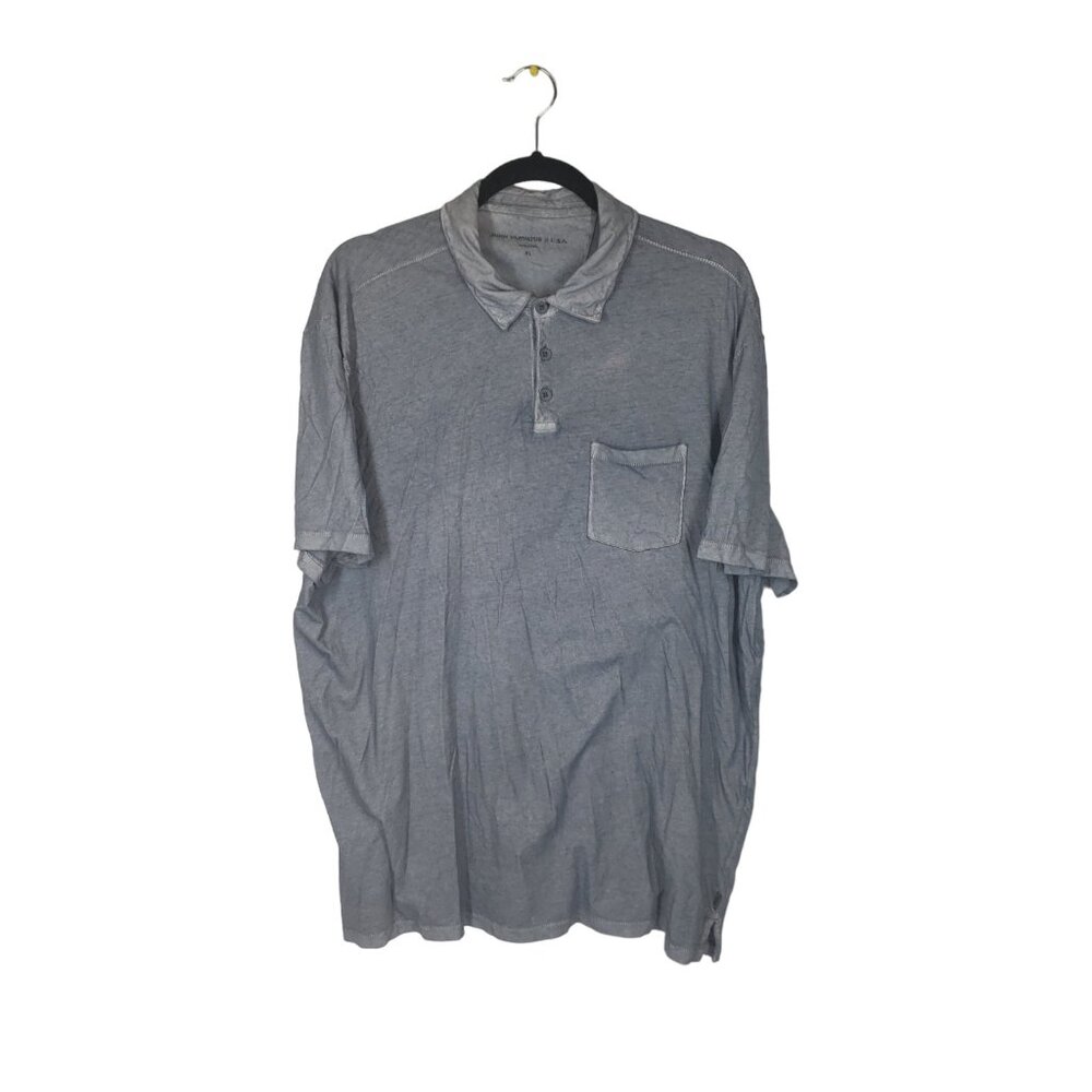 John Varvatos Men's XL Polo With Pocket Short Sleeve Grey
